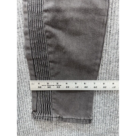 RSQ Moto Jeans Mens 34x32 Black Seattle Skinny Tapered Zipper Accent Stretch NEW - Picture 10 of 12